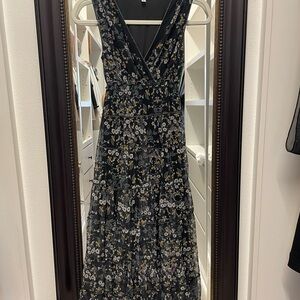 Max Studio Black Floral Maxi Dress